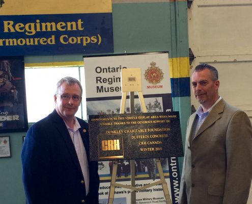 Duffeirn Concrete Ontario Regiment Museum Sponsor